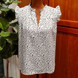 White blouse soft print